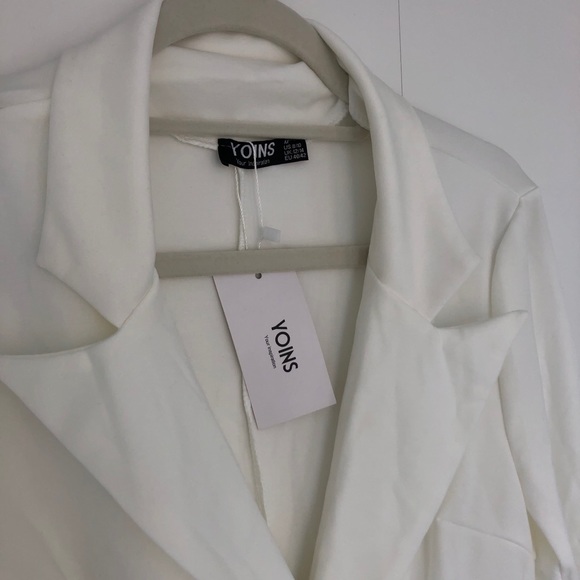 YOINS Belt Design Notch Collar Long Sleeves Blazer - Picture 4 of 6